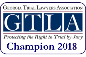 Georgia Trial Lawyers Association Champion 2018 - Badge